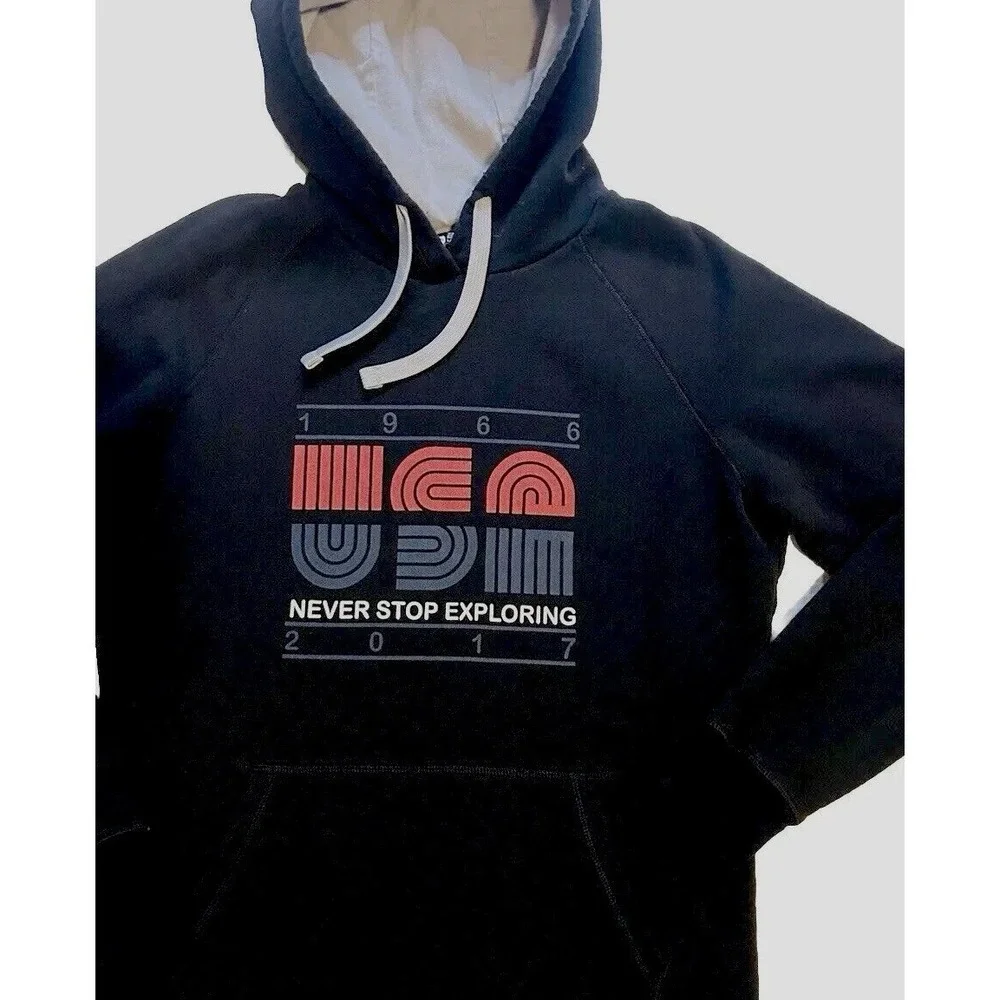 The North Face USA Women's Large Black Hoodie Never Stop Exploring Sweatshirt